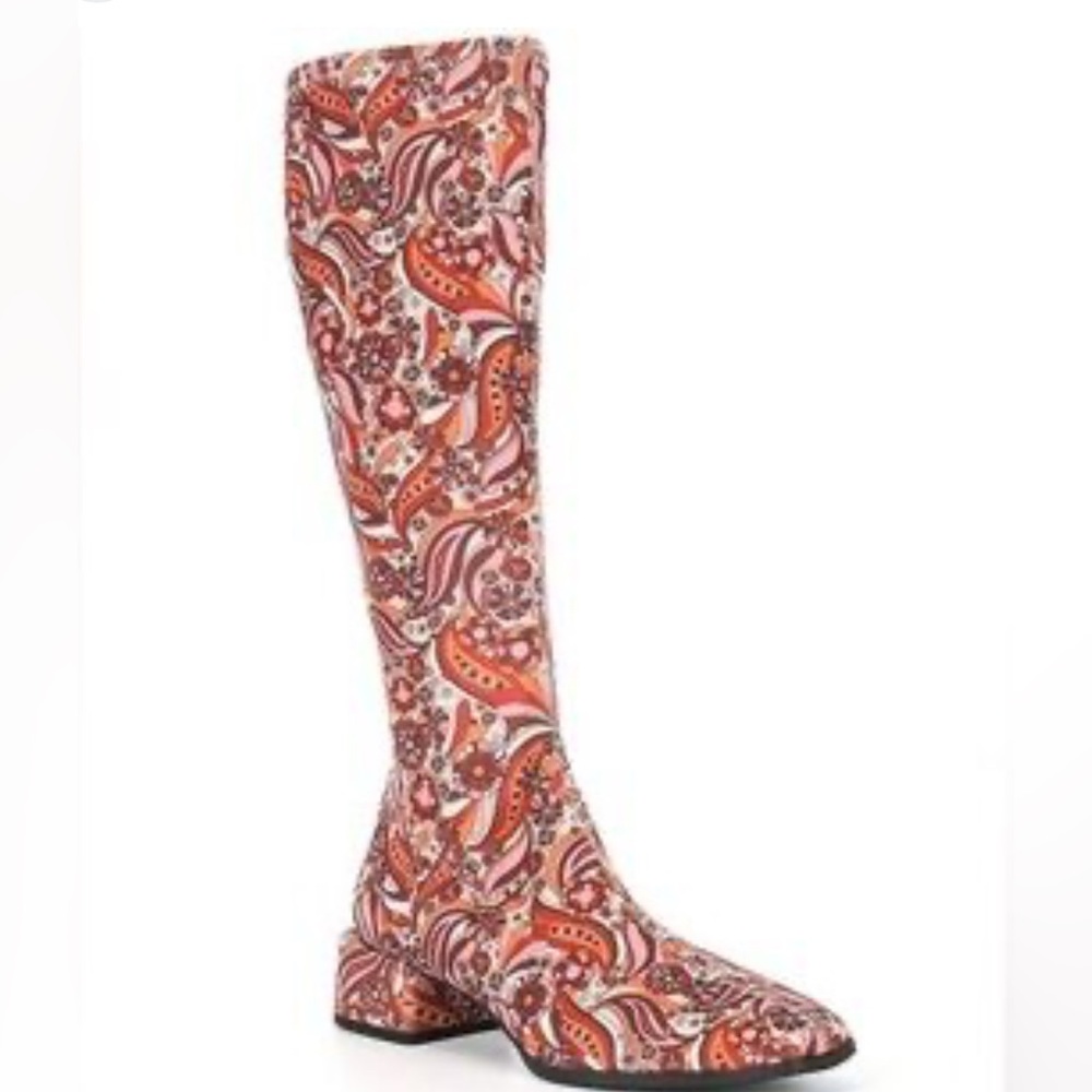 CHELSEA & VIOLET Zayla Floral Print Tall Boots